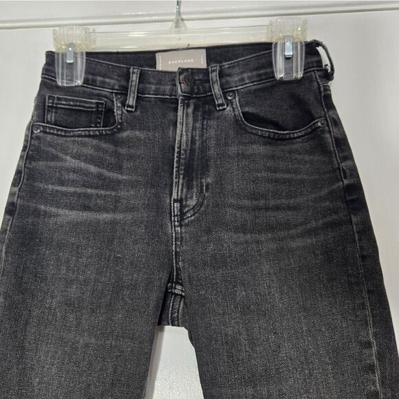 EVERLANE High-Rise Ankle Skinny Jeans Washed Black Sz 26 - Picture 11 of 11